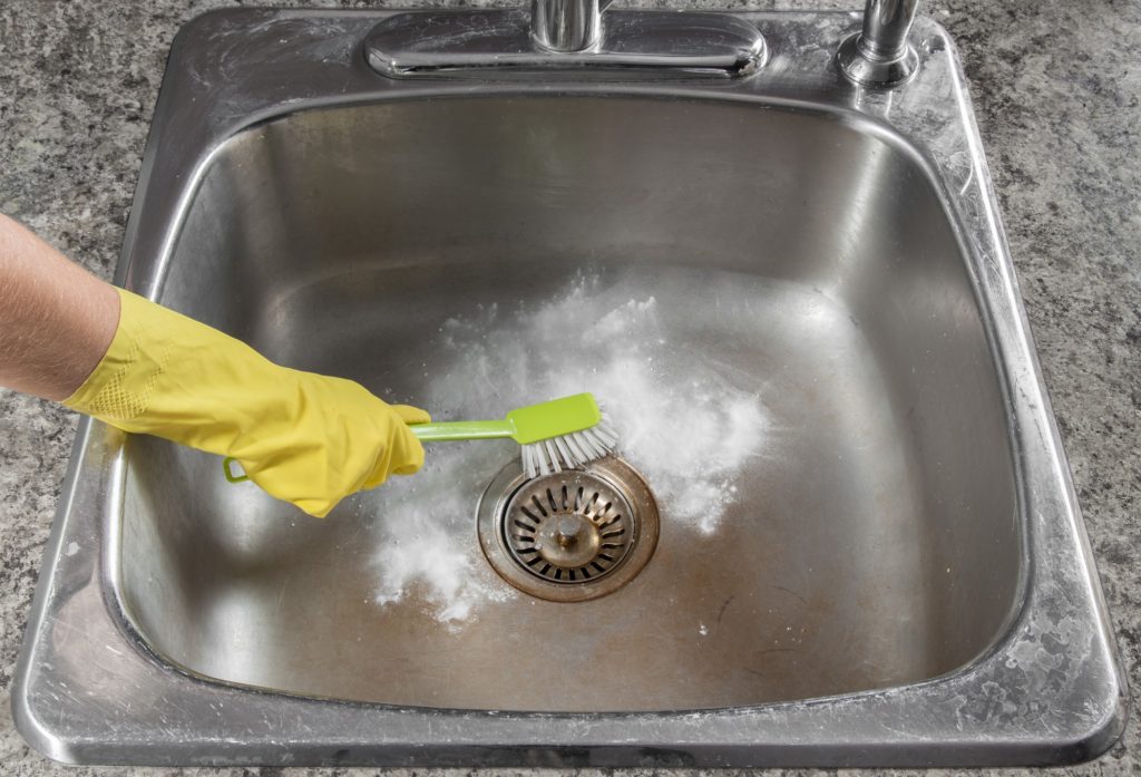 Deep clean kitchen sink