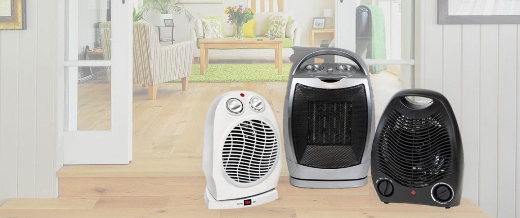 Space heater placed safely for winter use