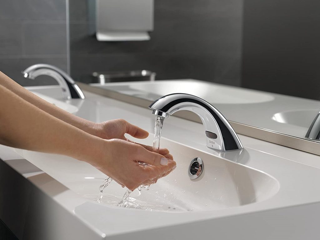 Bathroom safety upgrades – girl washing hands