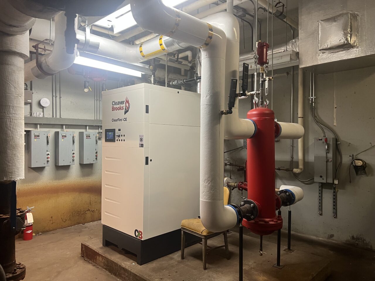 New industrial-grade boiler installed at Crane Naval Base in Bloomington.